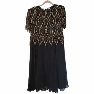 Vintage Laurence Kazar Sequins Dress Size PL